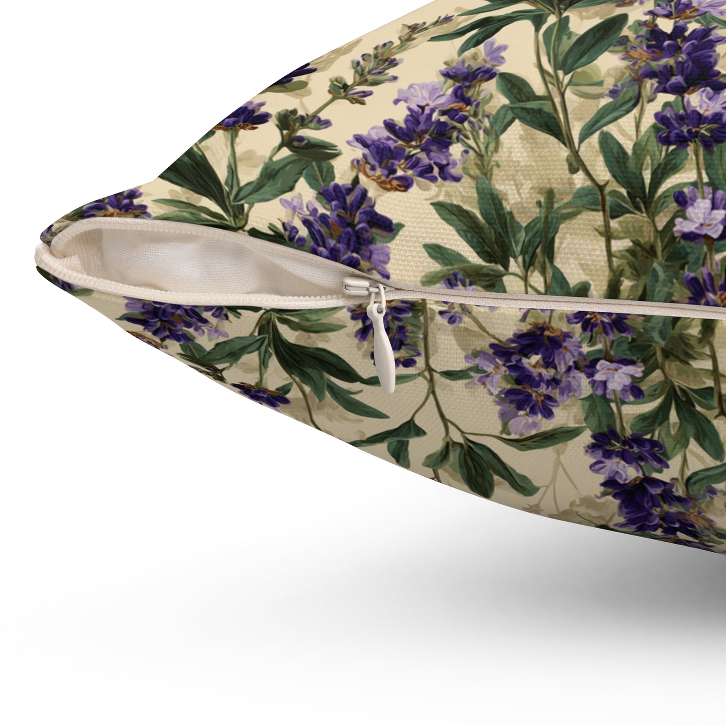 Lavender Sprigs Pillow | Botanical Floral Throw Pillow, Purple Garden Design