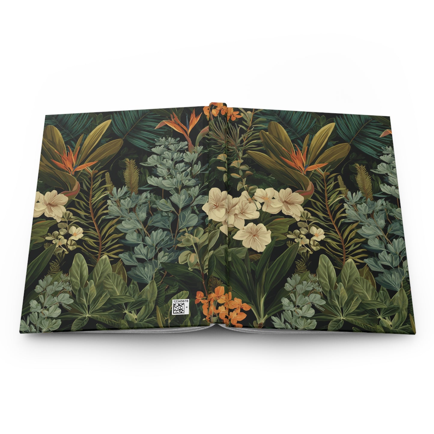 Tropical Botanical Journal Hardcover | Palm Leaf Floral Notebook