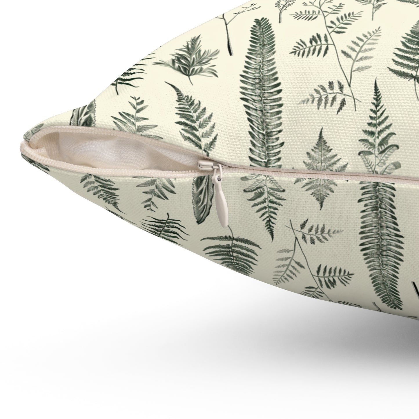 Fern Pattern Pillow | Botanical Leaf Print Square Pillow