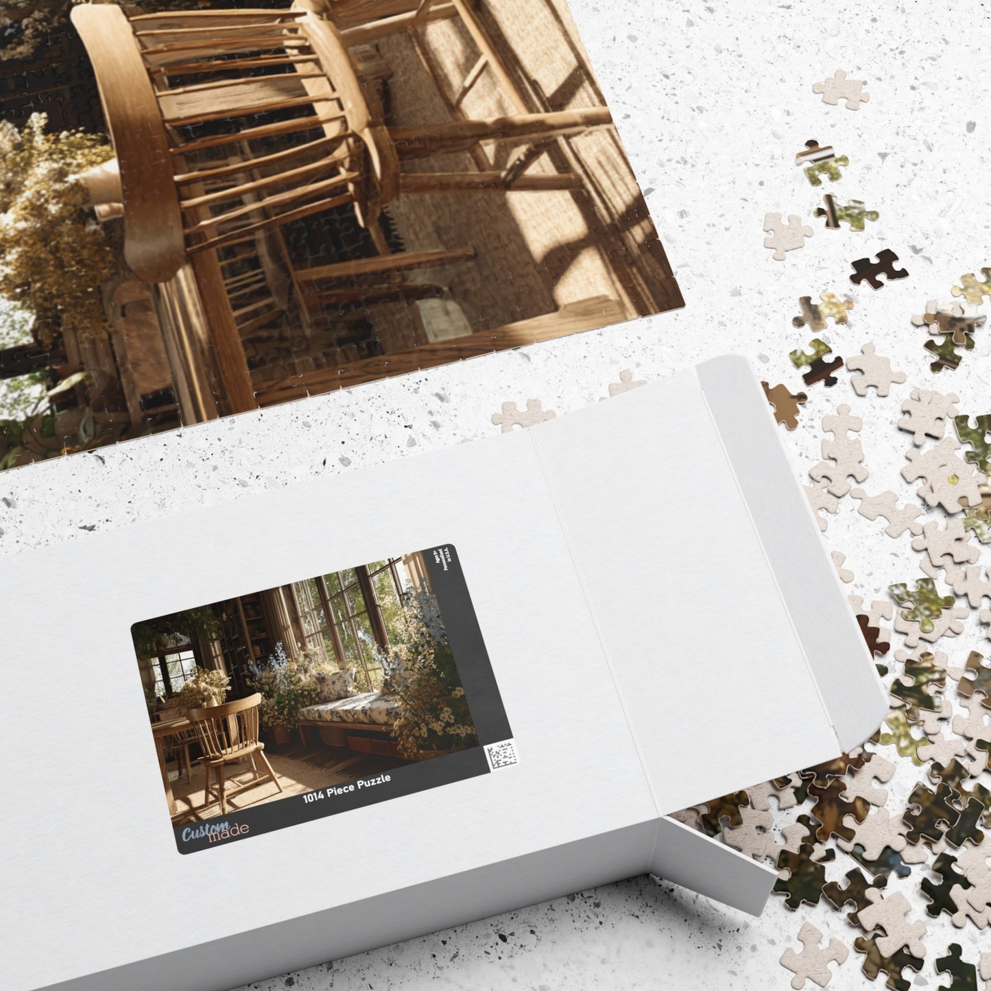 Sunlit Cozy Window Nook Puzzle | Vintage Cottage Interior 110-1014 pcs