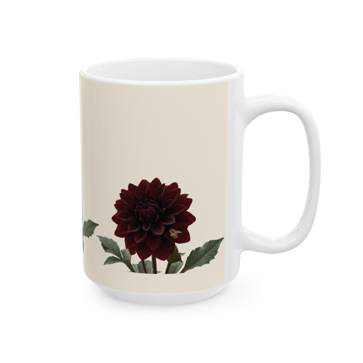 Dark Dahlia Karma Choc Floral Mug | Botanical Flower Ceramic Mug