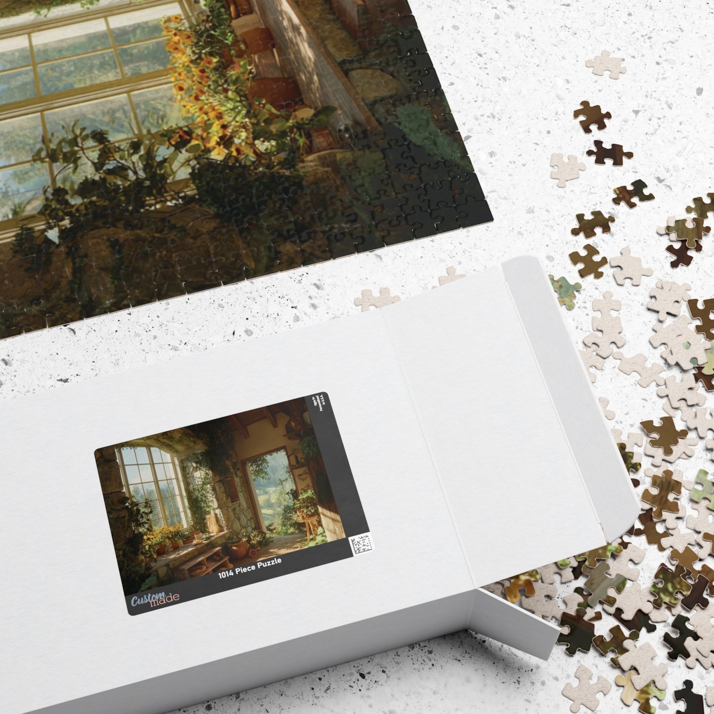 Sunlit Garden Interior Puzzle | Vintage Cottage Window 110-1014Piece