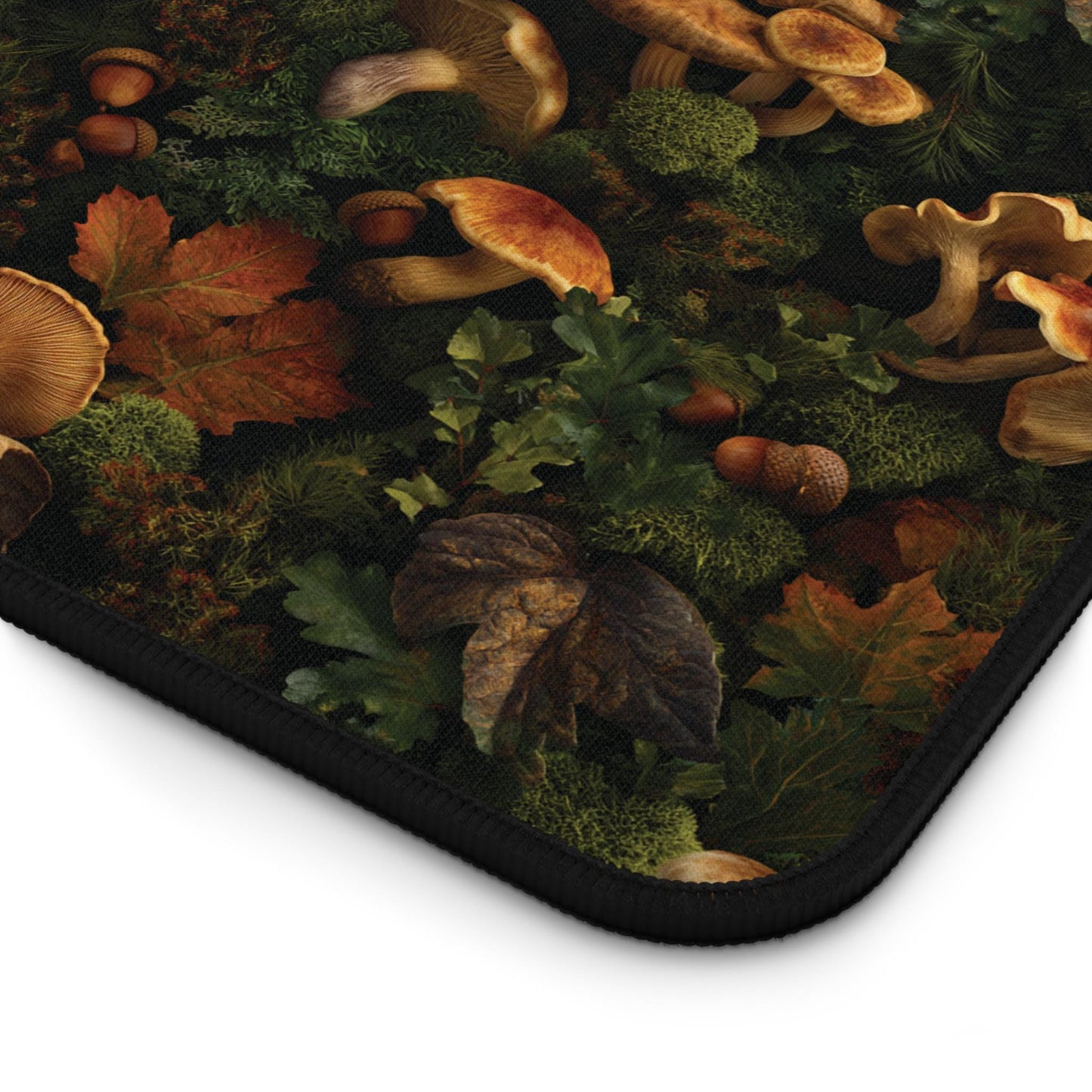 Autumn Mushroom Pattern Desk Mat | Forest Fungi Mousepad