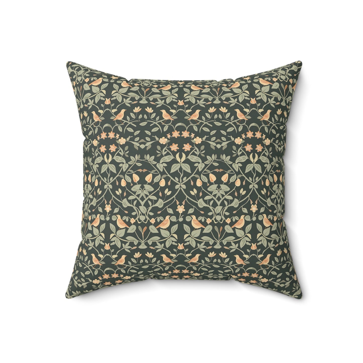 Vintage Floral Damask Pillow | Square Pillow, Botanical Pattern