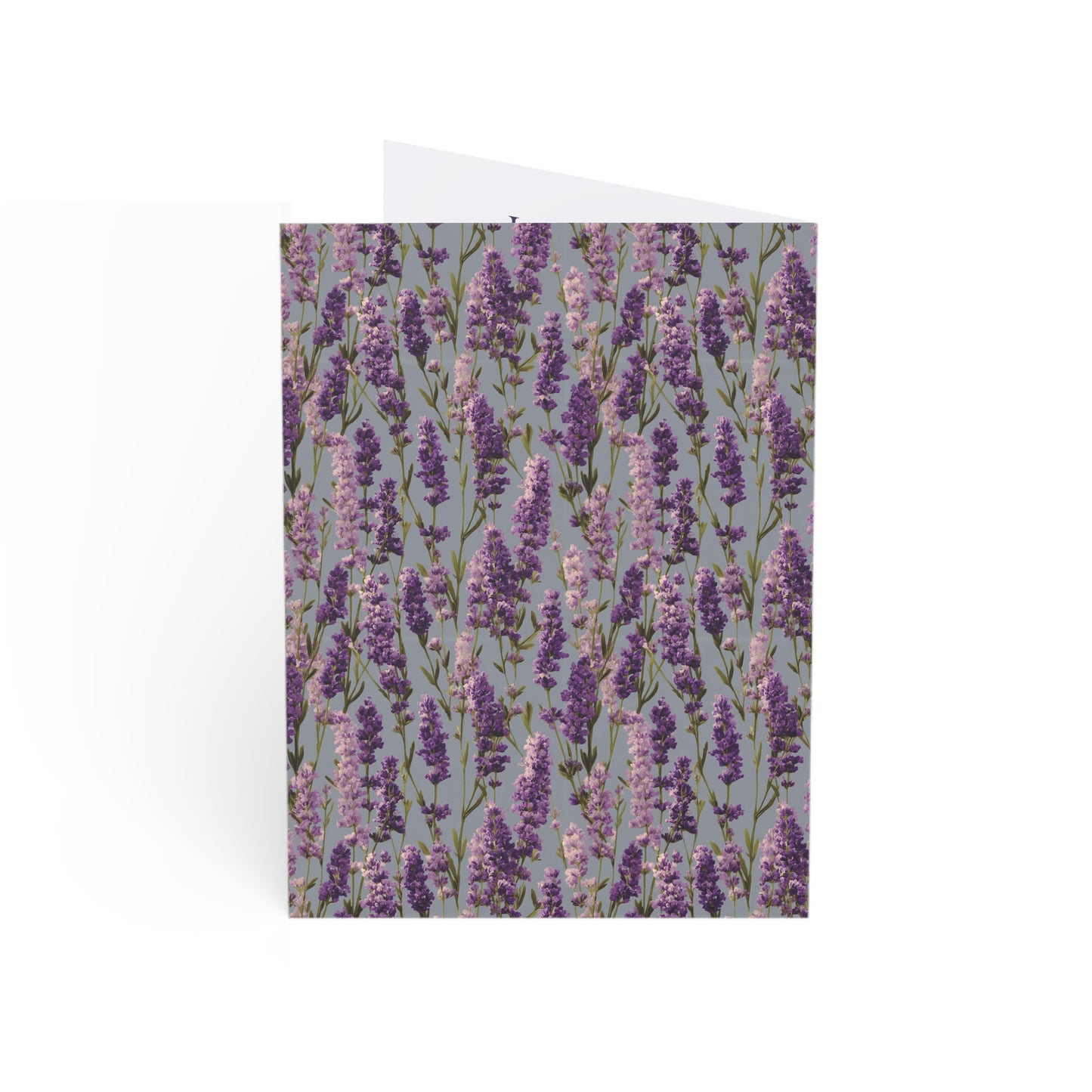 Lavender Pattern Customizable Greeting Cards | Floral Note Cards, Multipack 1, 10, 30, 50