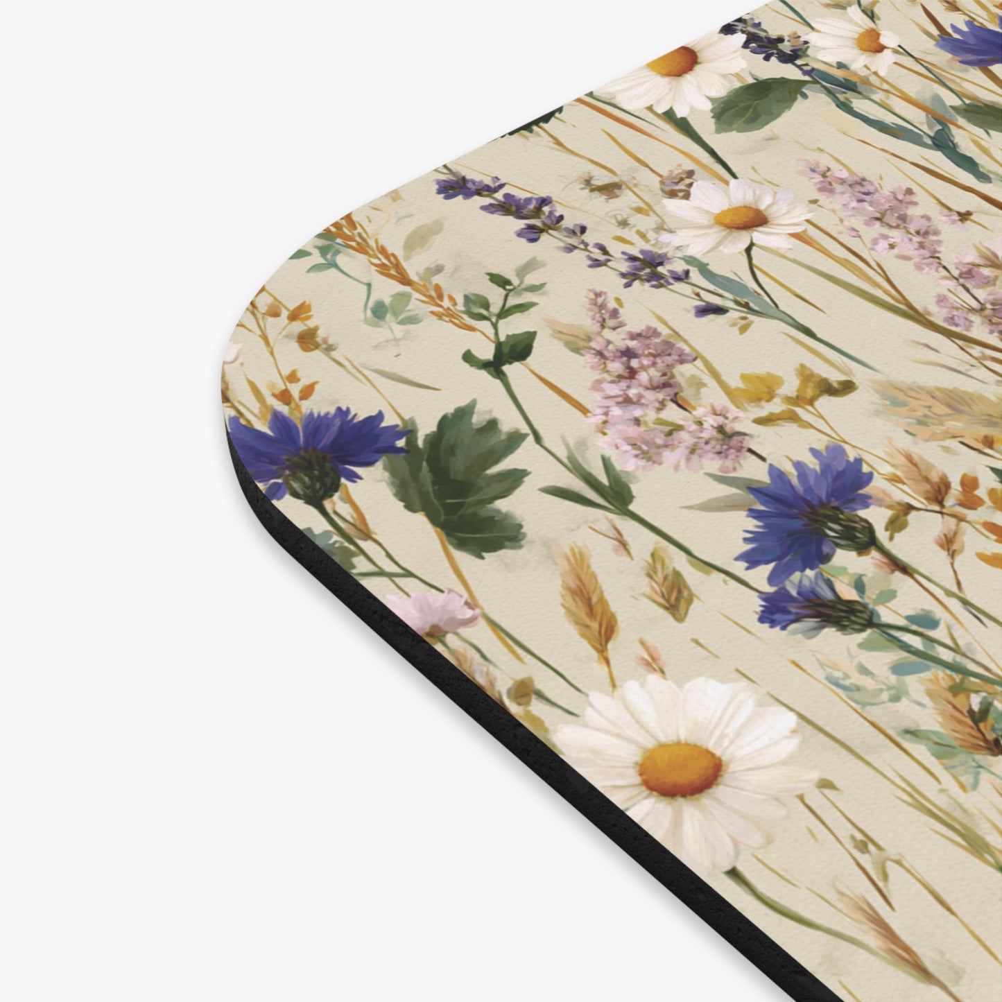 Wildflower Field Mouse Pad | Floral Daisy Lavender Desk Mat