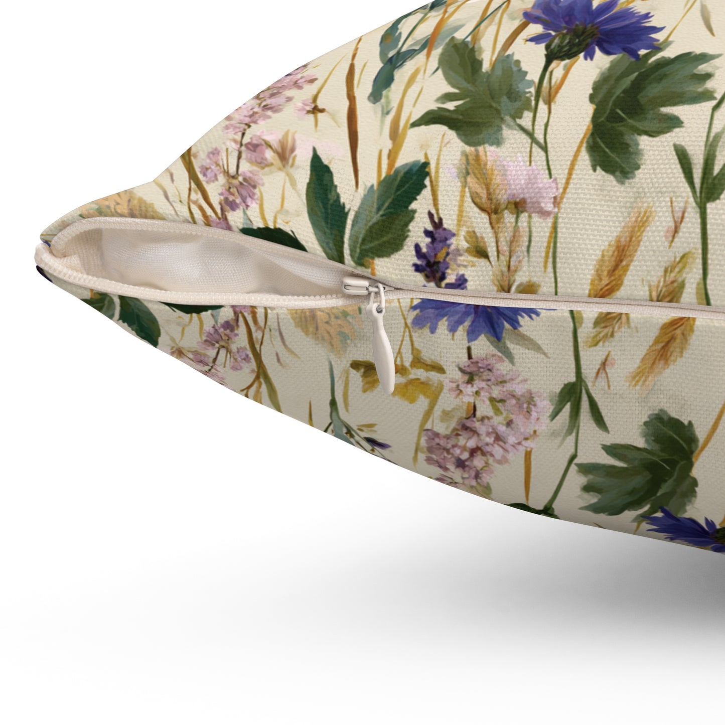 Wildflower Meadow Pillow | Daisies & Lavender Square Pillow