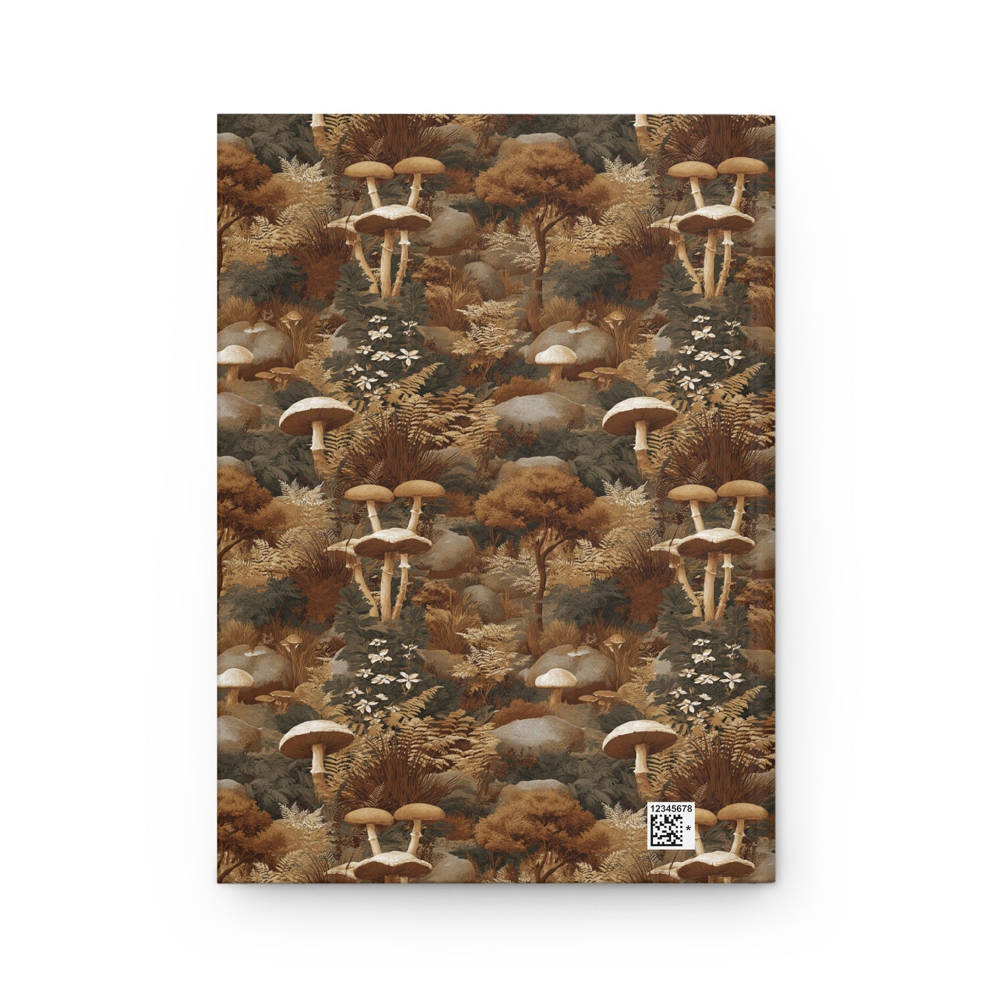 Mushroom Forest Hardcover Journal | Autumn Woodland Pattern