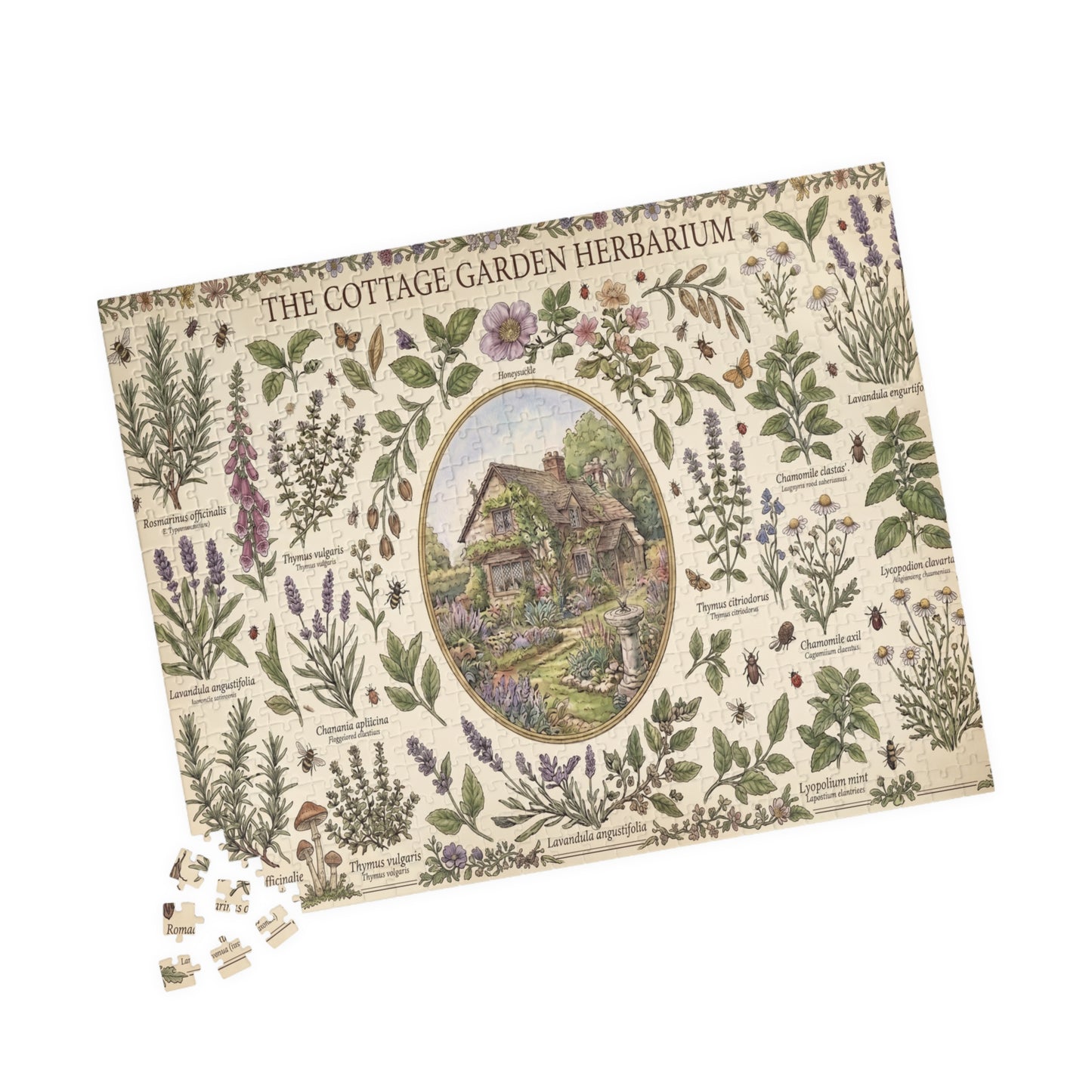 Cottage Garden Herbarium Puzzle | Botanical Cottage Jigsaw
