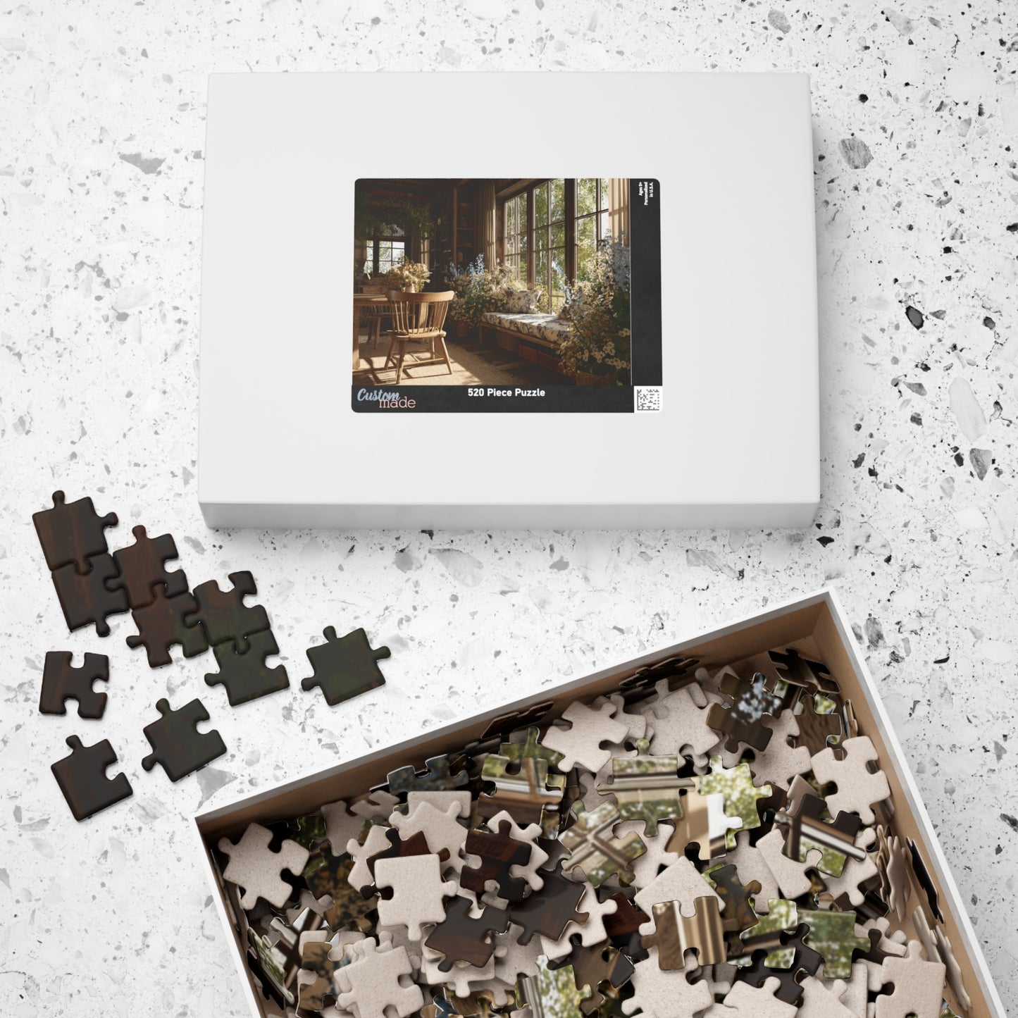 Sunlit Cozy Window Nook Puzzle | Vintage Cottage Interior 110-1014 pcs