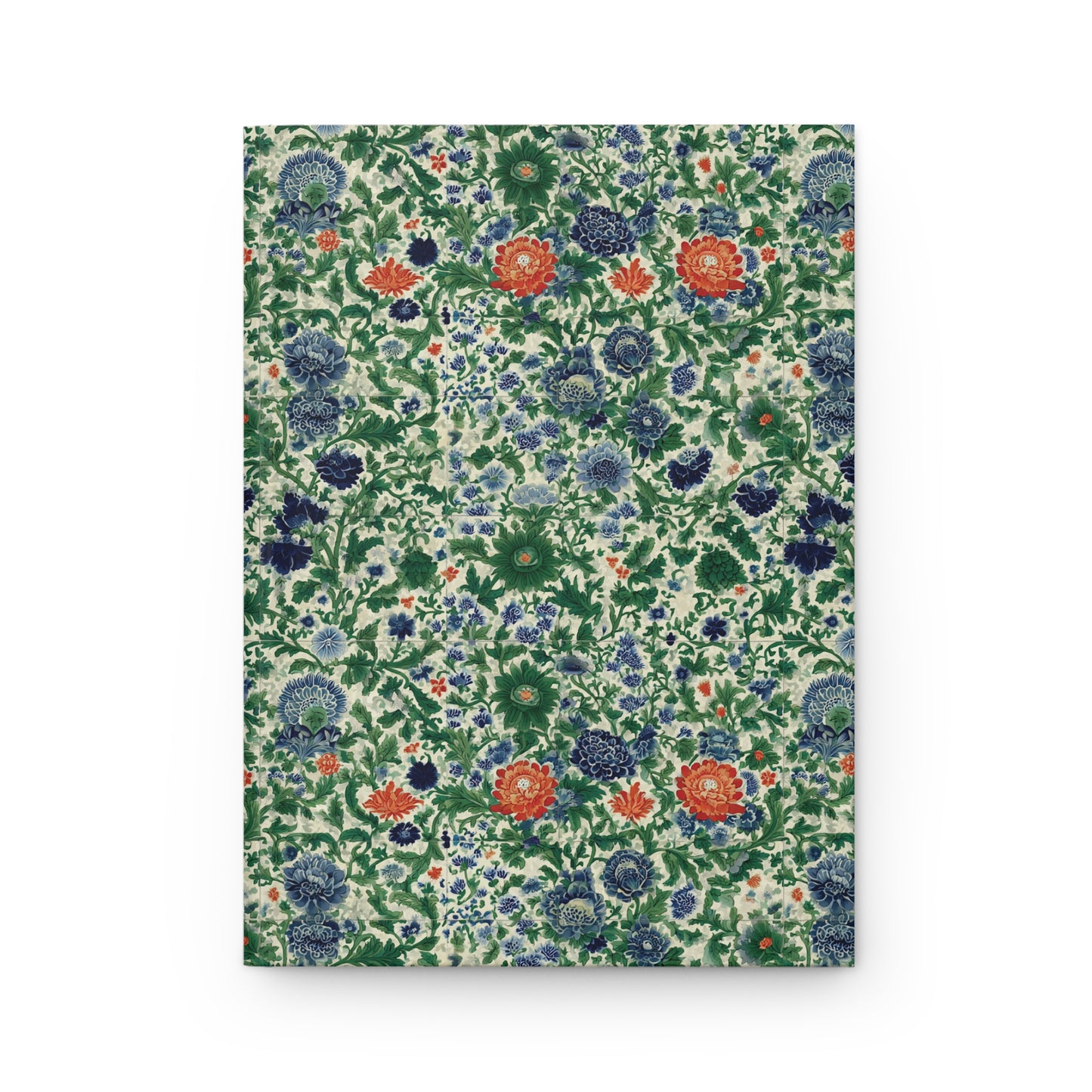 Vintage Floral Pattern Hardcover Journal | Matte Notebook, Botanical Garden Design