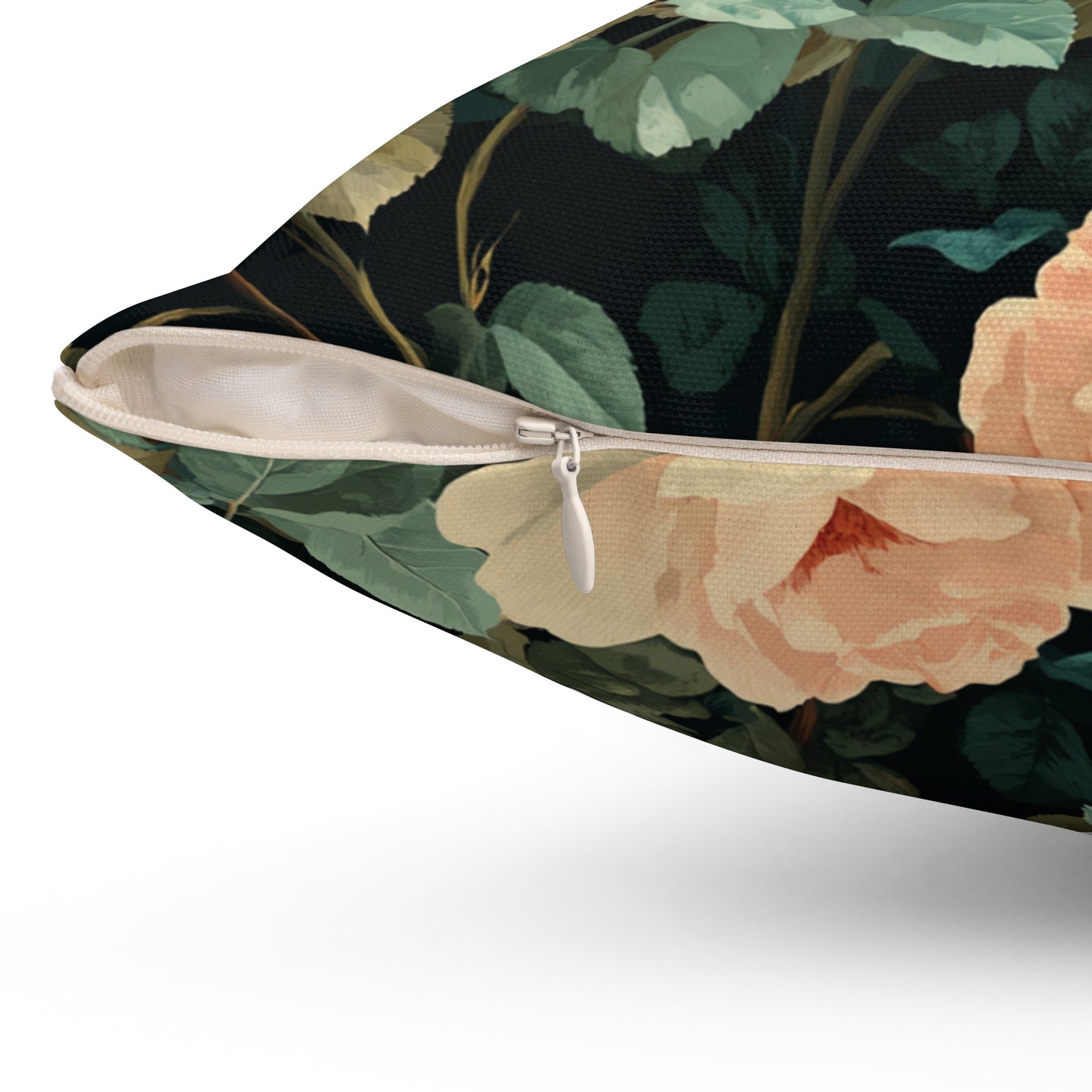 Vintage Floral Rose Bouquet Pillow | Dark Botanical Throw Pillow
