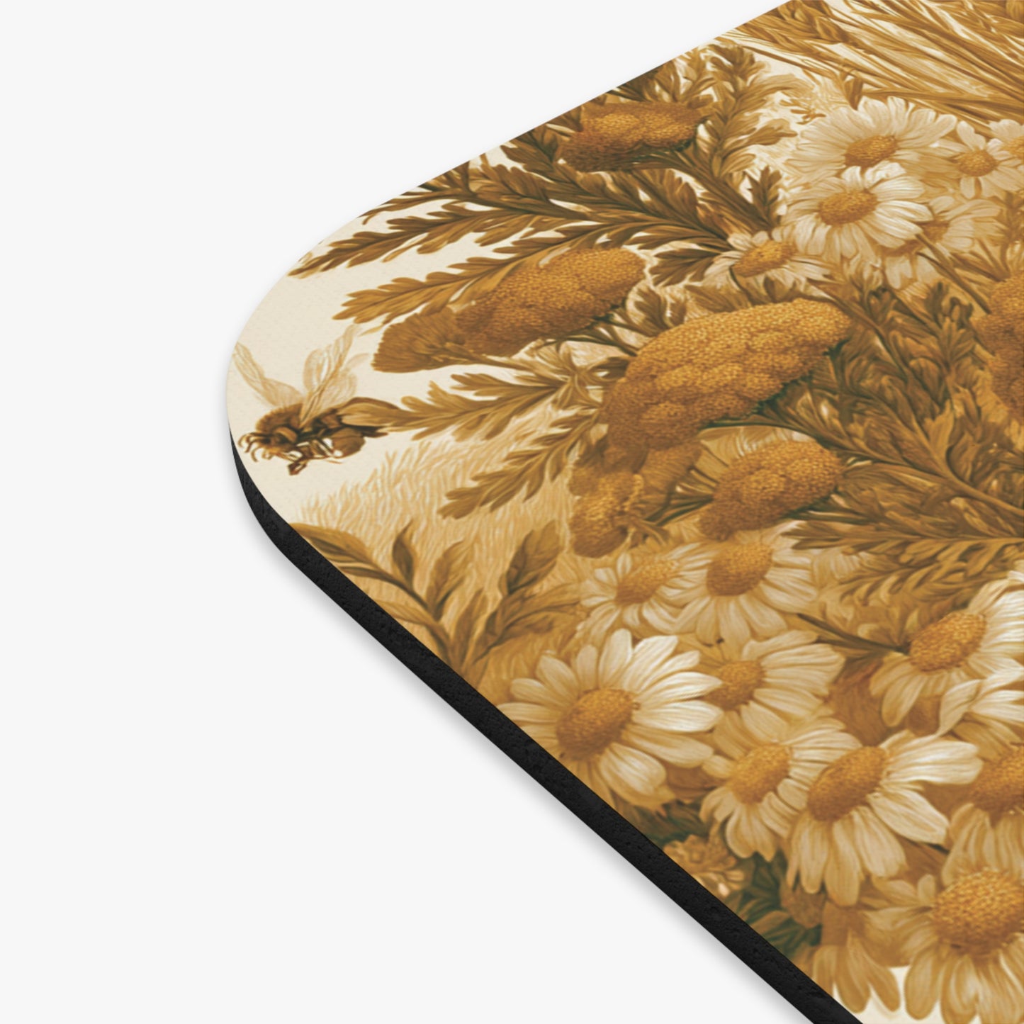 Vintage Wildflower Bouquet Mouse Pad | Sepia Floral Desk Mat