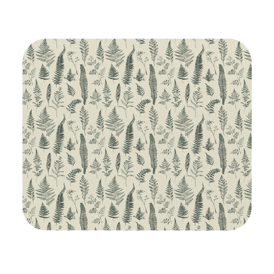 Fern Pattern Mouse Pad | Botanical Desk Mat