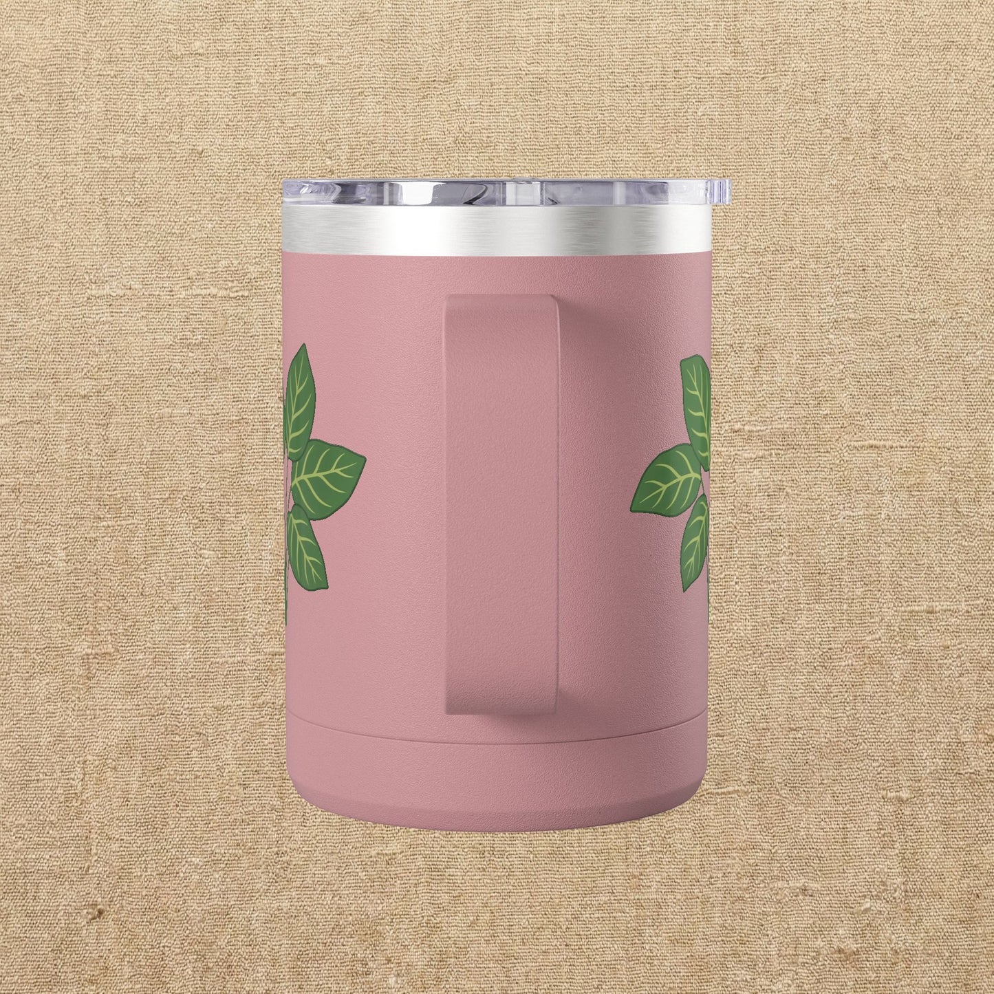 Green Leaves Plant Illustration Tumbler | 15oz Stainless Mug