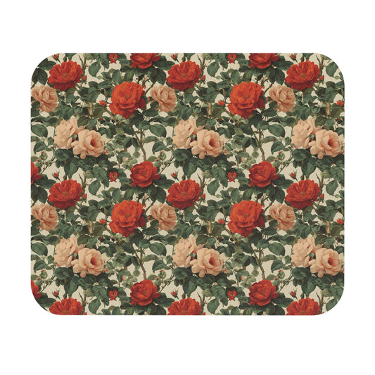 Vintage Rose Mouse Pad Botanical Cottagecore Gift For Her Desk Decor