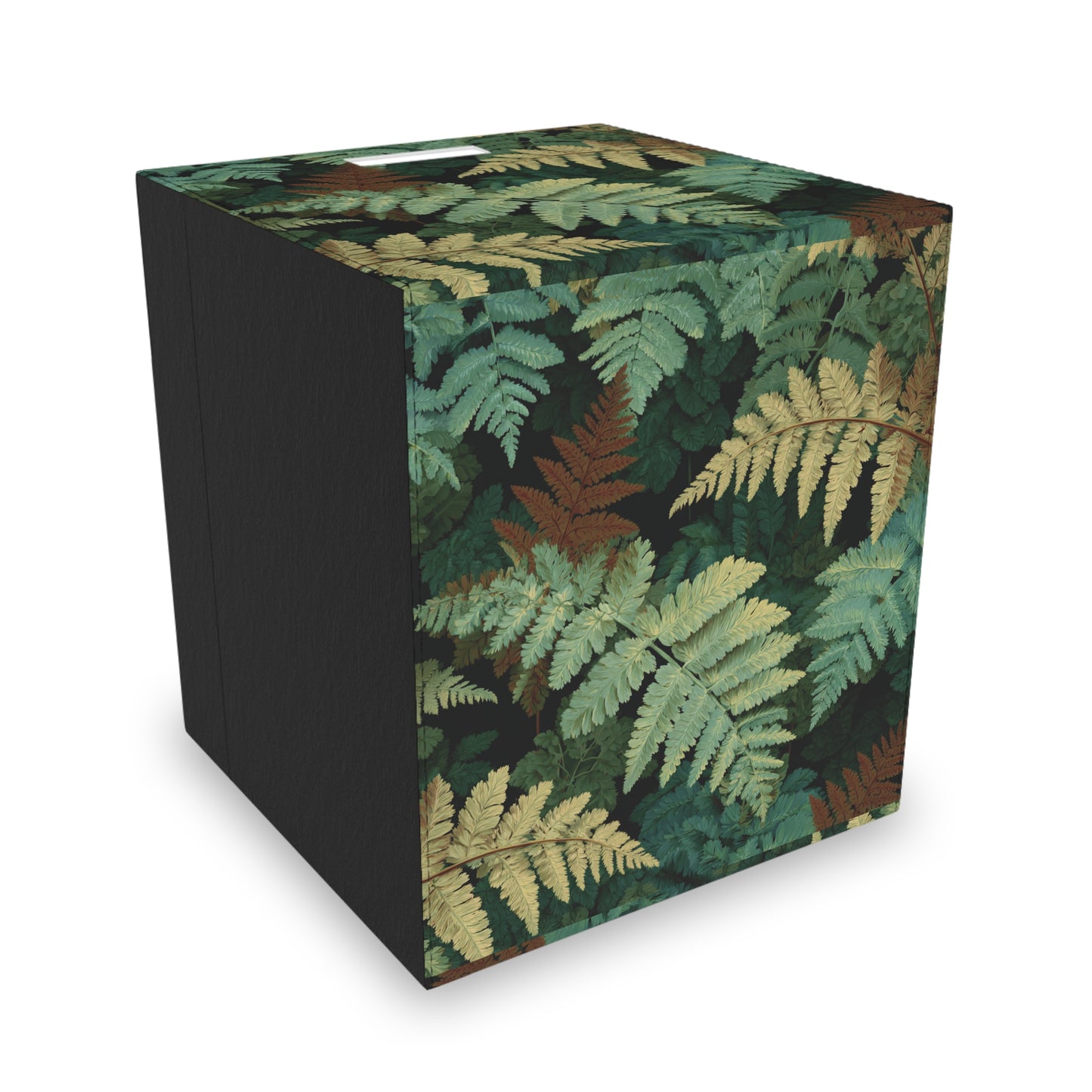 Fern Leaves Pattern Felt Storage Box | Botanical Closet Organizer