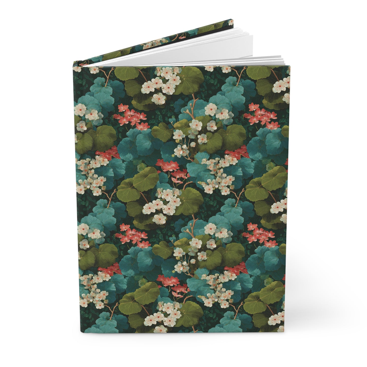Vintage Botanical Floral Pattern Hardcover Journal | Matte
