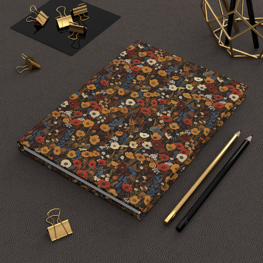 Autumn Wildflower Pattern Journal | Hardcover Journal Matte