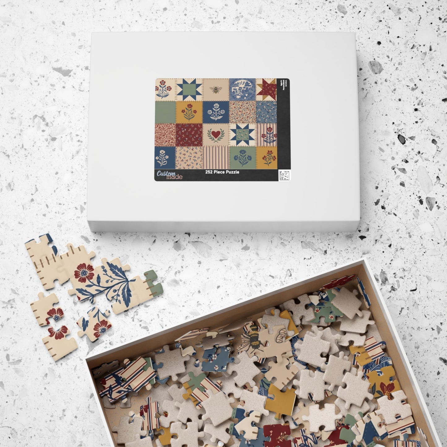 Vintage Quilt Pattern Puzzle | 110/252/520/1014-piece jigsaw