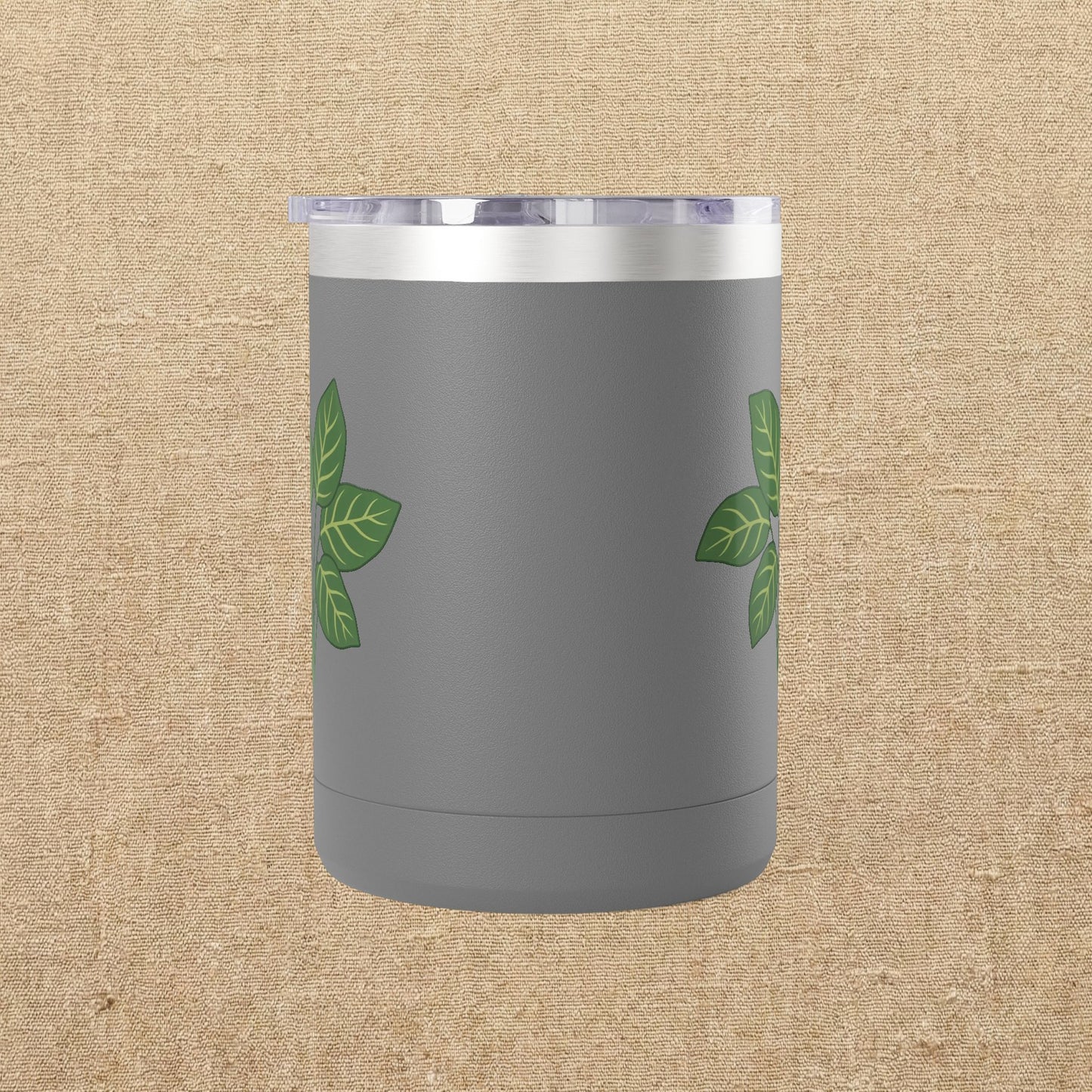 Green Leaves Plant Illustration Tumbler | 15oz Stainless Mug