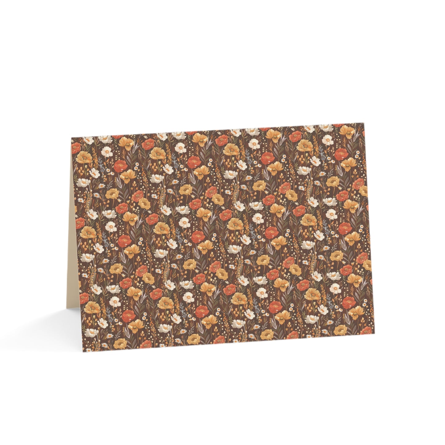 Autumn Florals Greeting Card - Customizable Vintage Botanical Keepsake