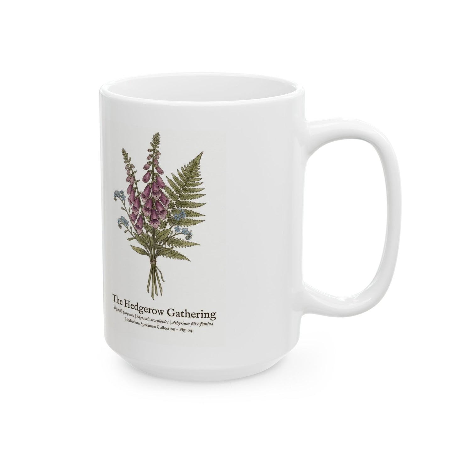 Foxglove Botanical Illustration Mug | Vintage Wildflower Ceramic Mug