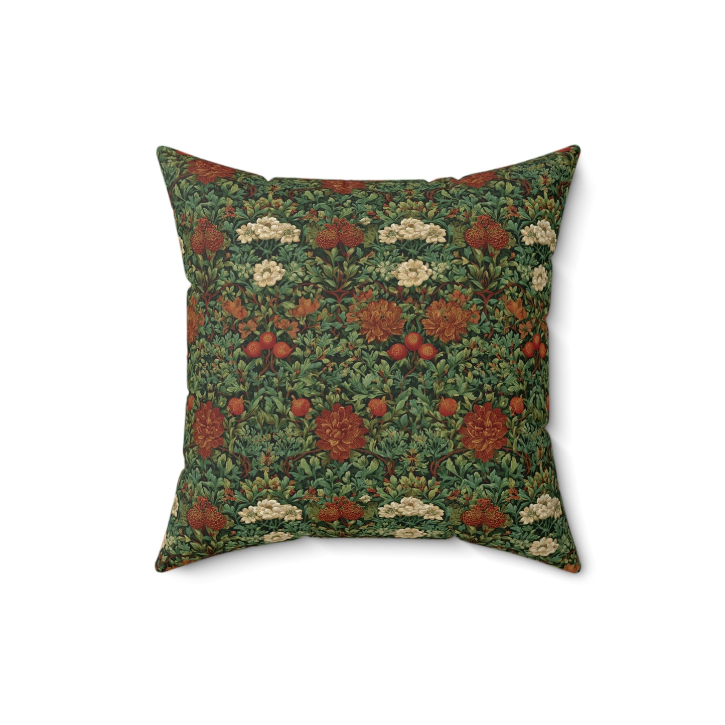 William Morris Style Floral Pattern pillow | Vintage Botanical Throw Pillow