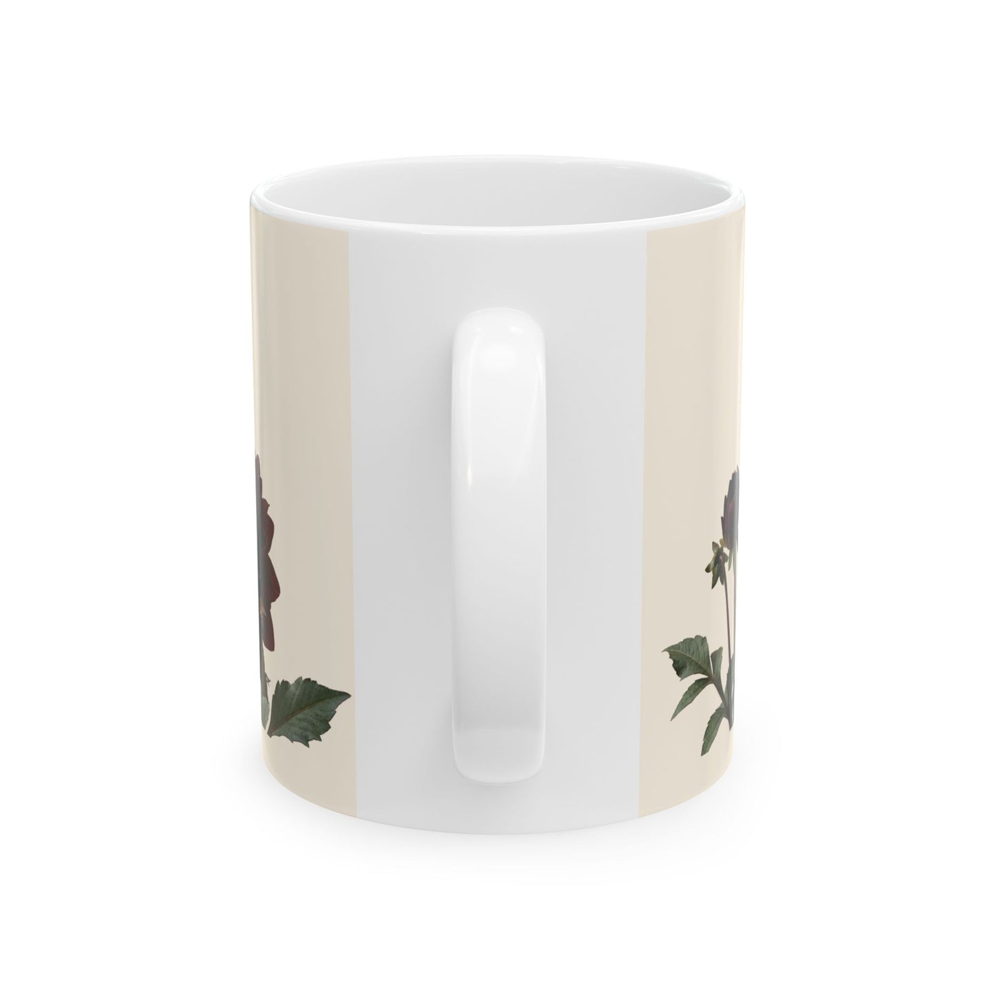 Dark Dahlia Karma Choc Floral Mug | Botanical Flower Ceramic Mug