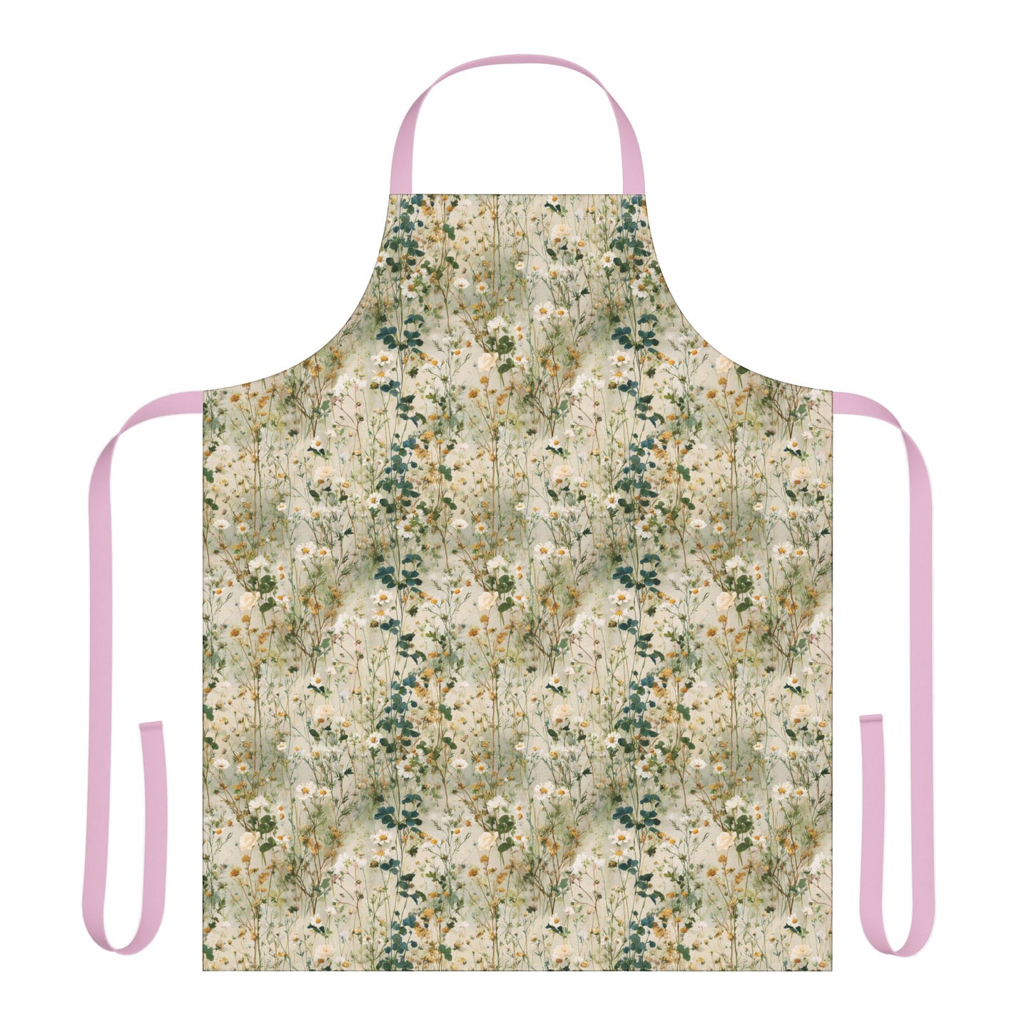 Vintage Floral Pattern Apron | Rustic Wildflower Kitchen Apron