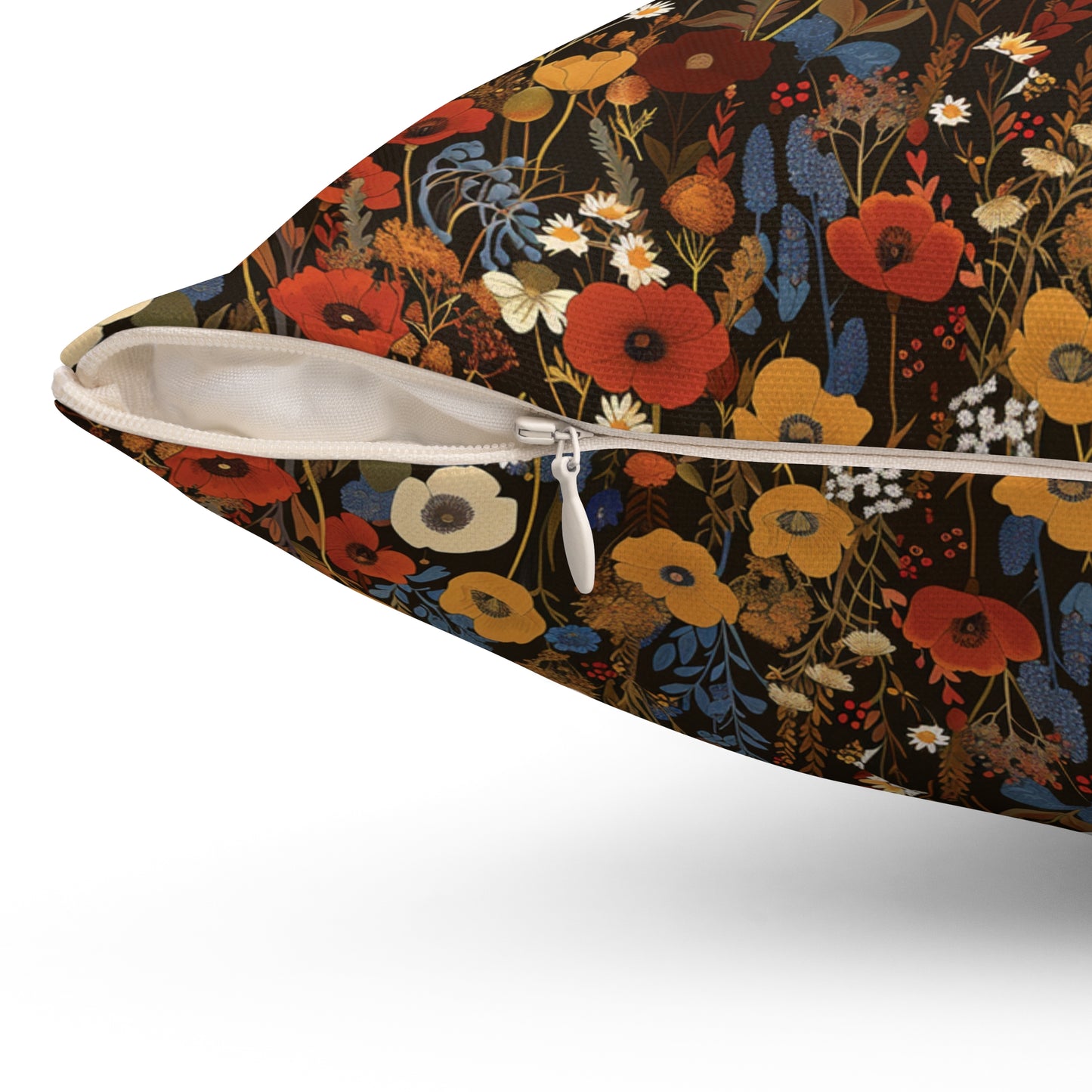 Autumn Wildflower Pattern Pillow | Square Pillow