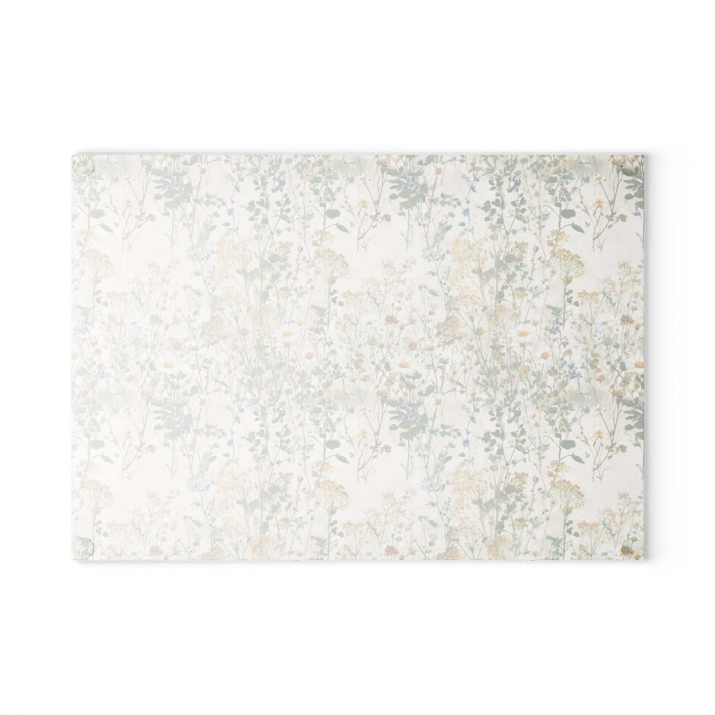 Wildflower Meadow Glass Cutting Board | Botanical Floral Kitchen Decor