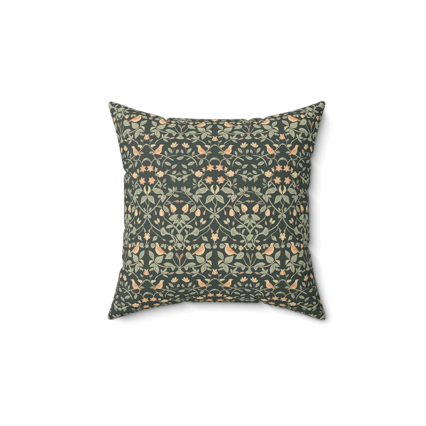 Vintage Floral Damask Pillow | Square Pillow, Botanical Pattern