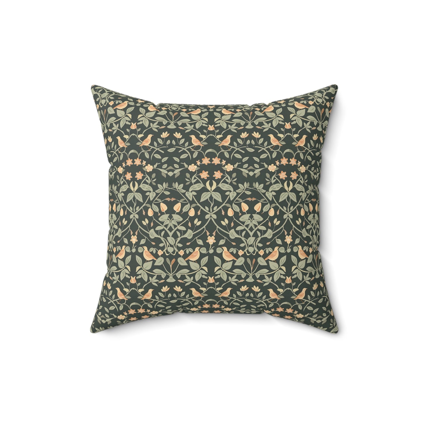 Vintage Floral Damask Pillow | Square Pillow, Botanical Pattern
