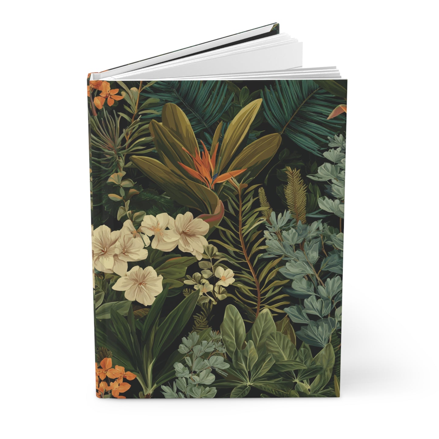 Tropical Botanical Journal Hardcover | Palm Leaf Floral Notebook