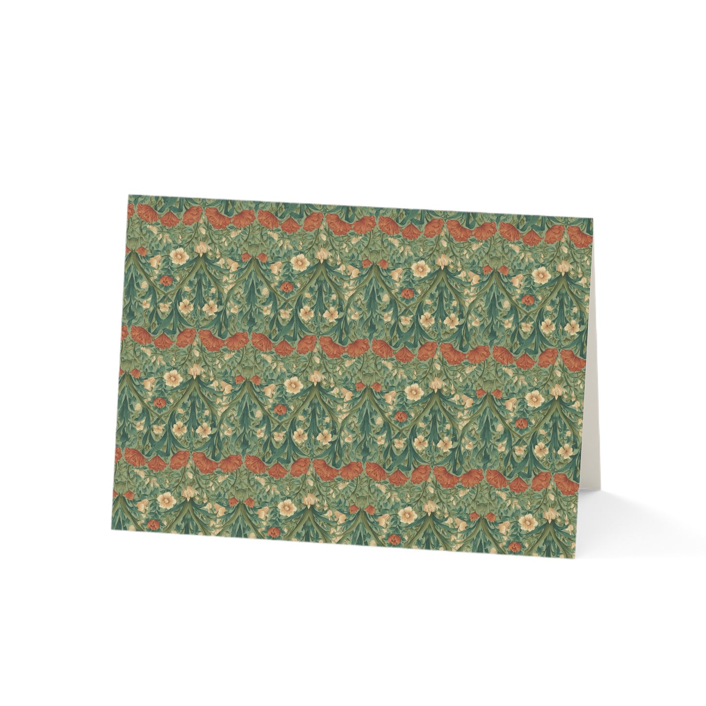 Victorian Floral Pattern Greeting Card | Pack of 1, 10, 30, 50