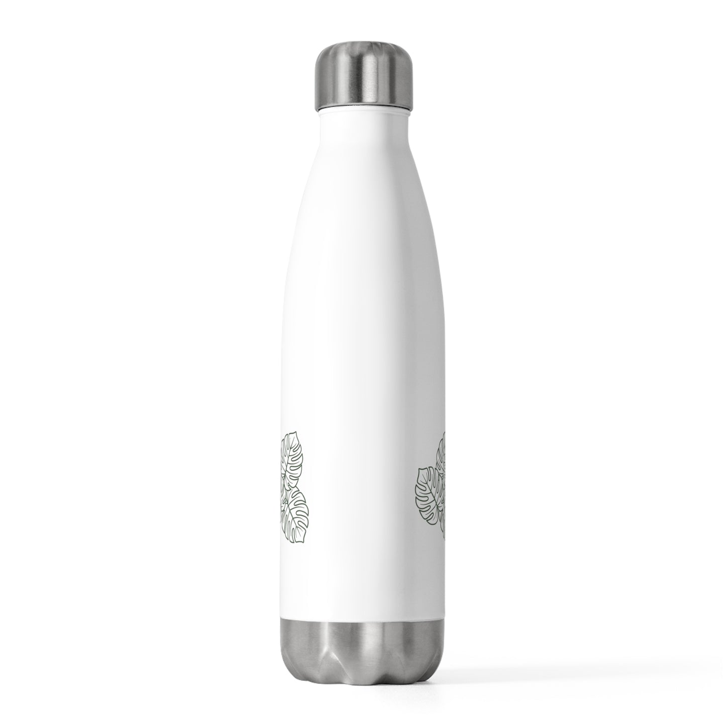 Monstera Deliciosa Leaf Minimalist 20oz Insulated Bottle | Tropical Water Bottle