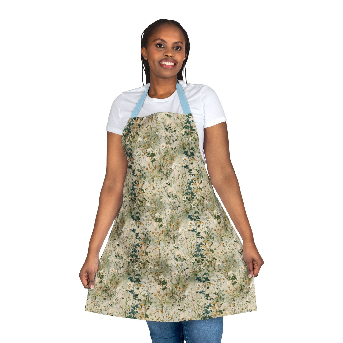 Vintage Floral Pattern Apron | Rustic Wildflower Kitchen Apron