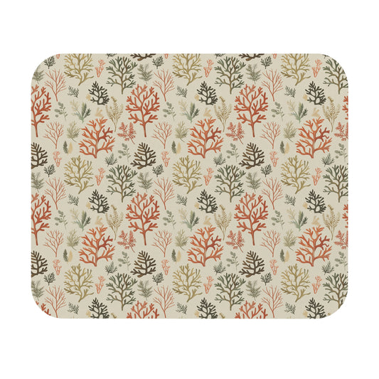 Vintage Seaweed Mouse Pad | Coastal Cottagecore Desk Mat | Marine Botanical Gift | Antique Nature Office Decor