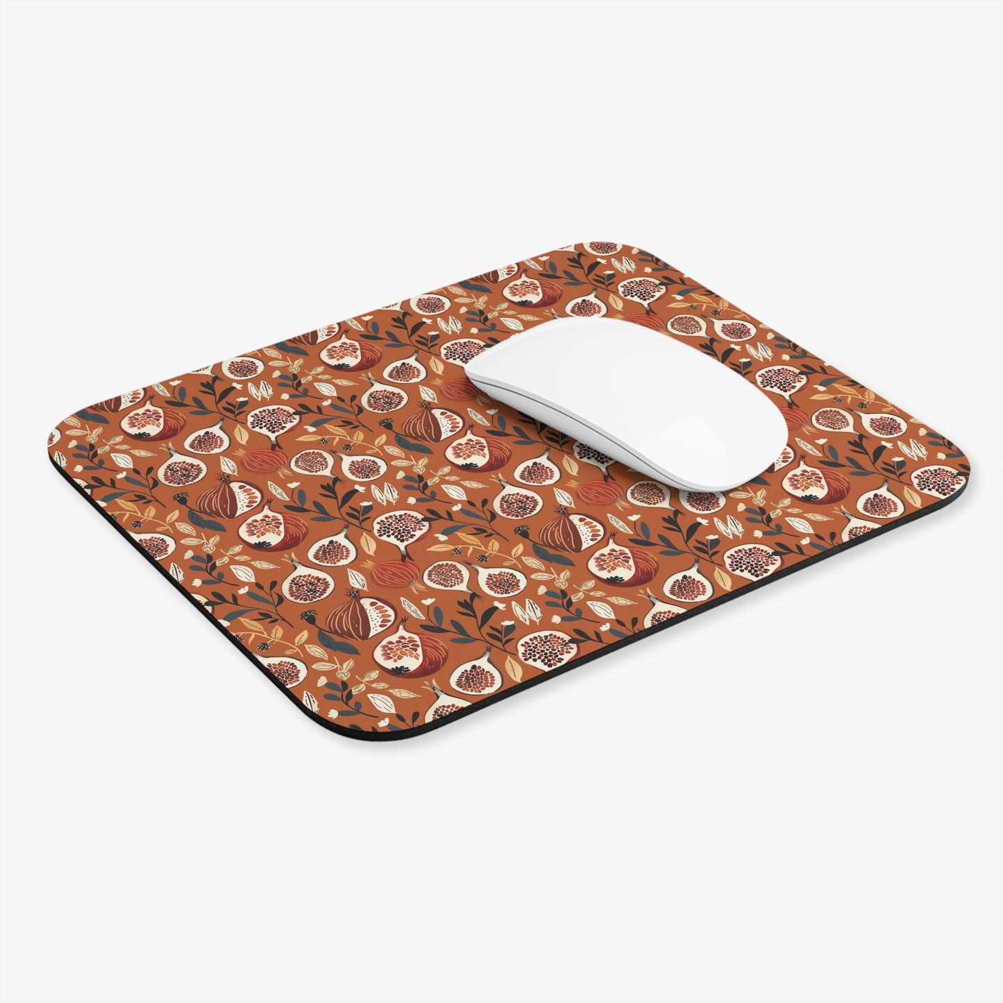 Fig Pattern Mouse Pad | Autumn Fruit Botanical Desk Mat