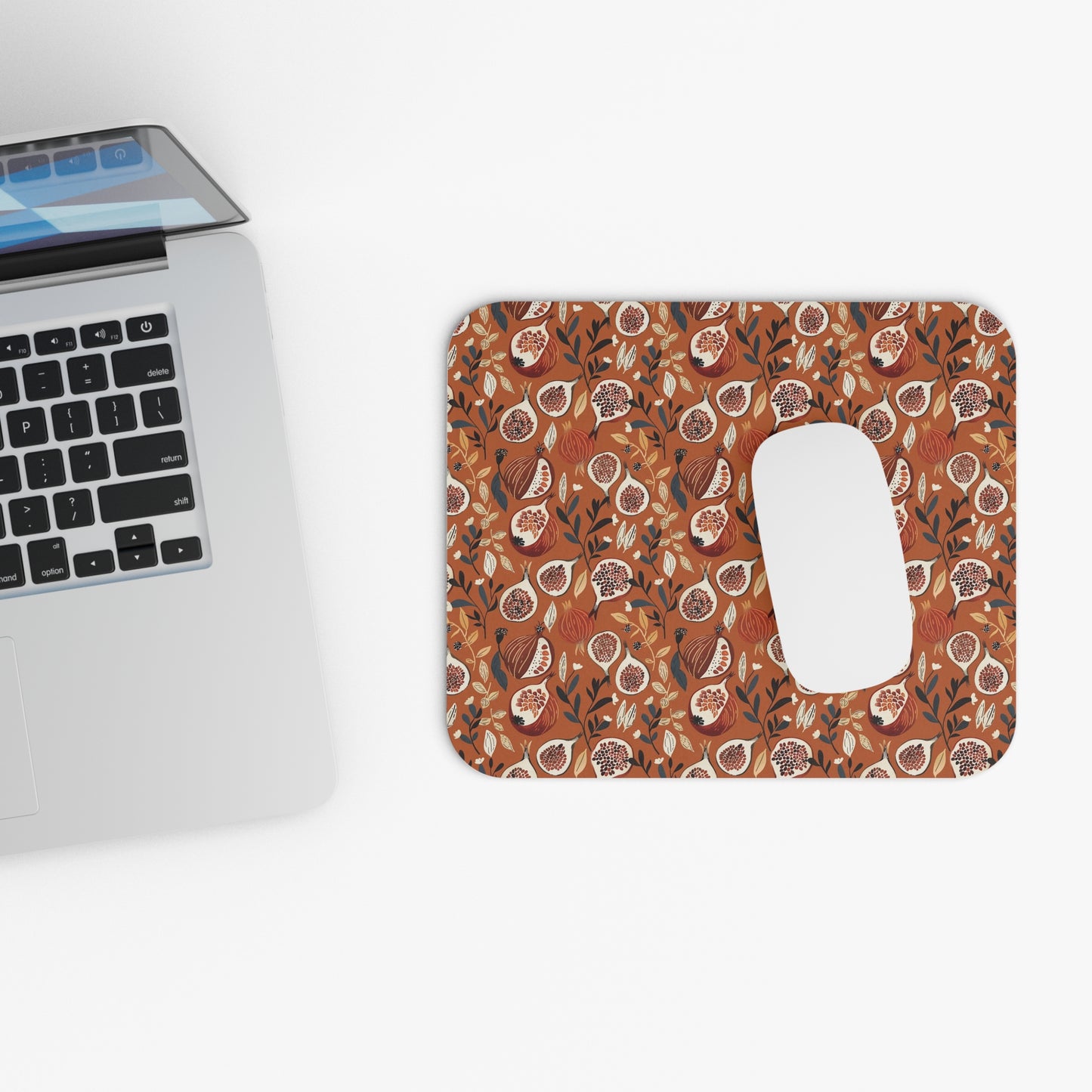 Fig Pattern Mouse Pad | Autumn Fruit Botanical Desk Mat