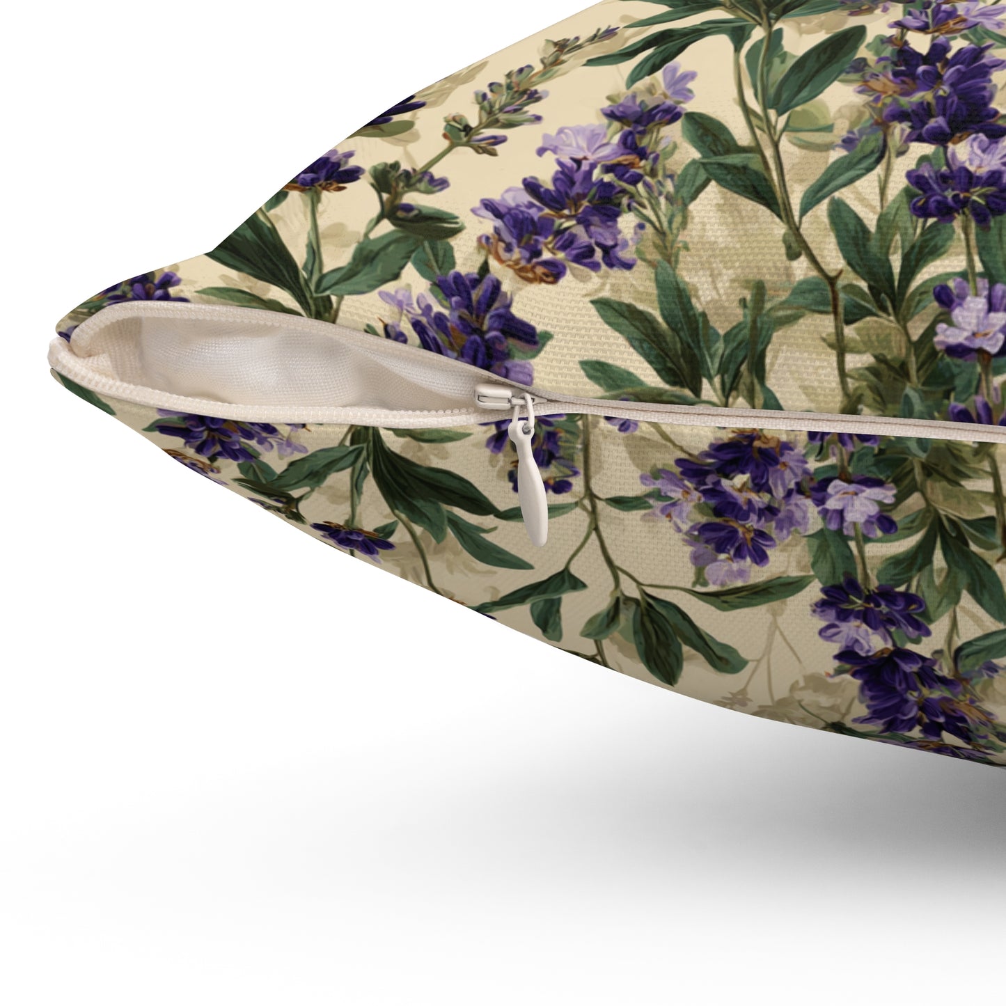Lavender Sprigs Pillow | Botanical Floral Throw Pillow, Purple Garden Design
