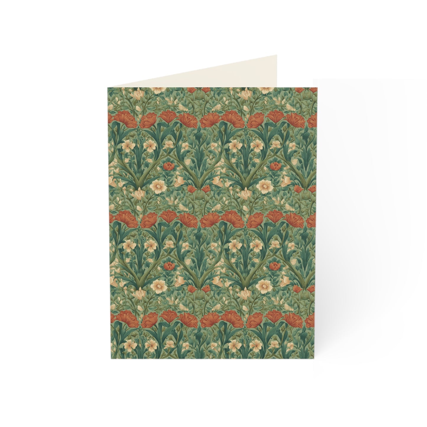 Victorian Floral Pattern Greeting Card | Pack of 1, 10, 30, 50