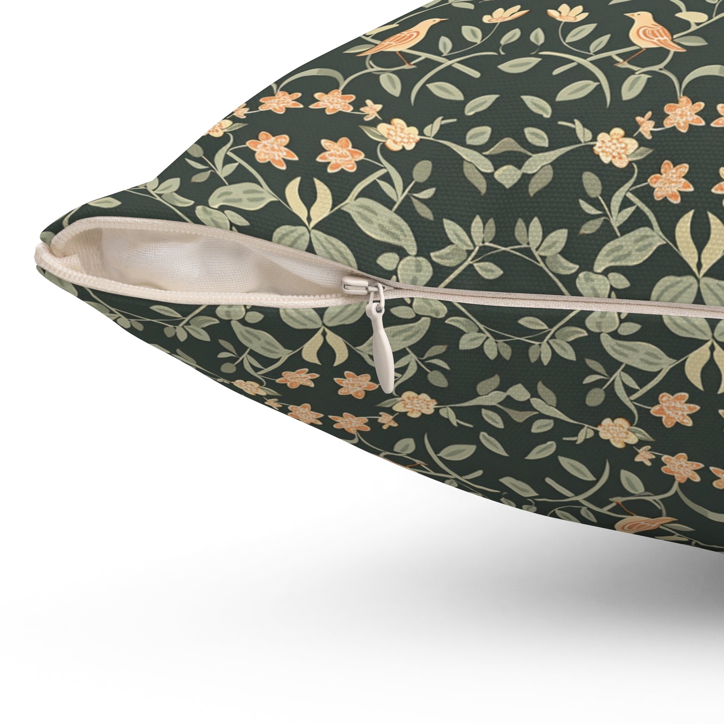 Vintage Floral Damask Pillow | Square Pillow, Botanical Pattern