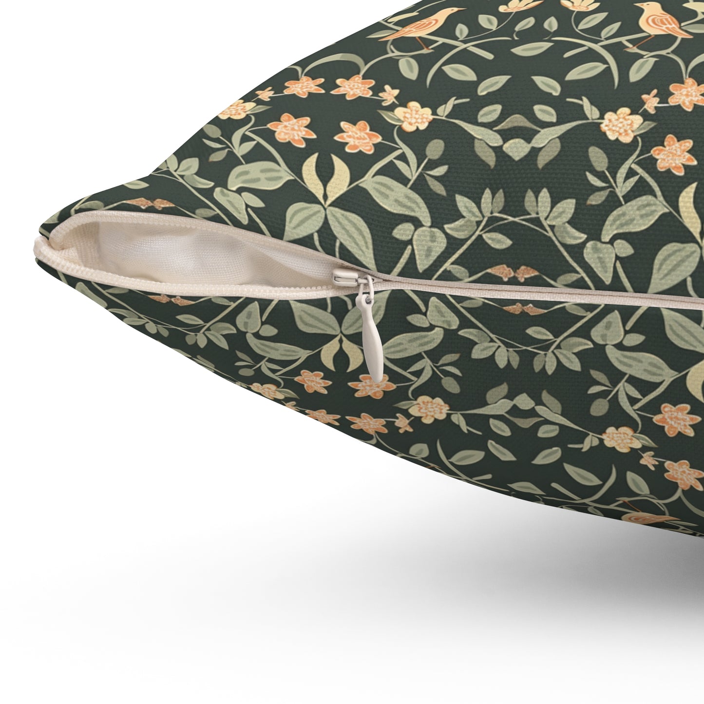 Vintage Floral Damask Pillow | Square Pillow, Botanical Pattern