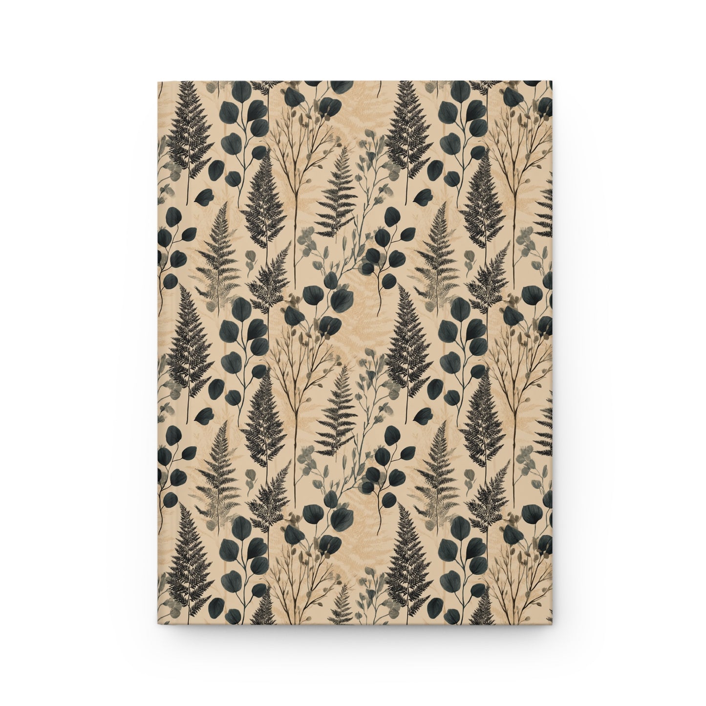 Botanical Fern and Eucalyptus Pattern Hardcover Journal