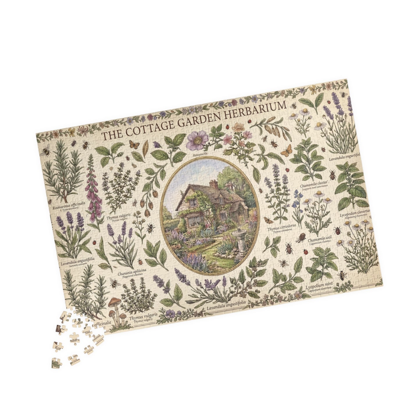 Cottage Garden Herbarium Puzzle | Botanical Cottage Jigsaw