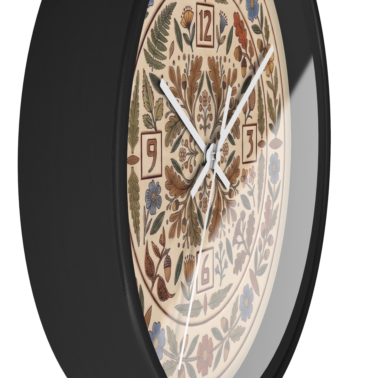 Boho Floral Mandala Wall Clock | Arts And Crafts Rustic Floral Pattern Clock