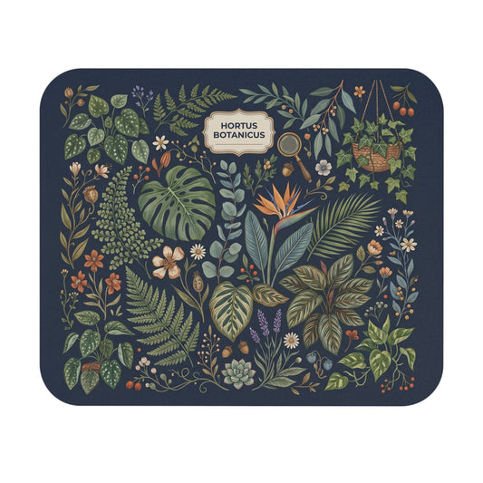 Custom Botanical Mouse Pad | Vintage Dark Academia Desk Mat | Personalized Gift for Plant Lover | Office Decor Computer Mousepad
