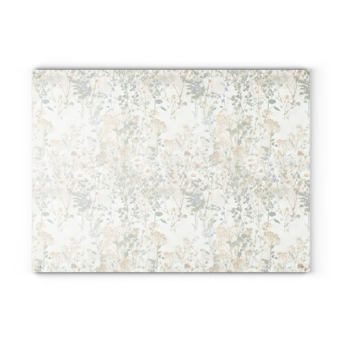 Wildflower Meadow Glass Cutting Board | Botanical Floral Kitchen Decor